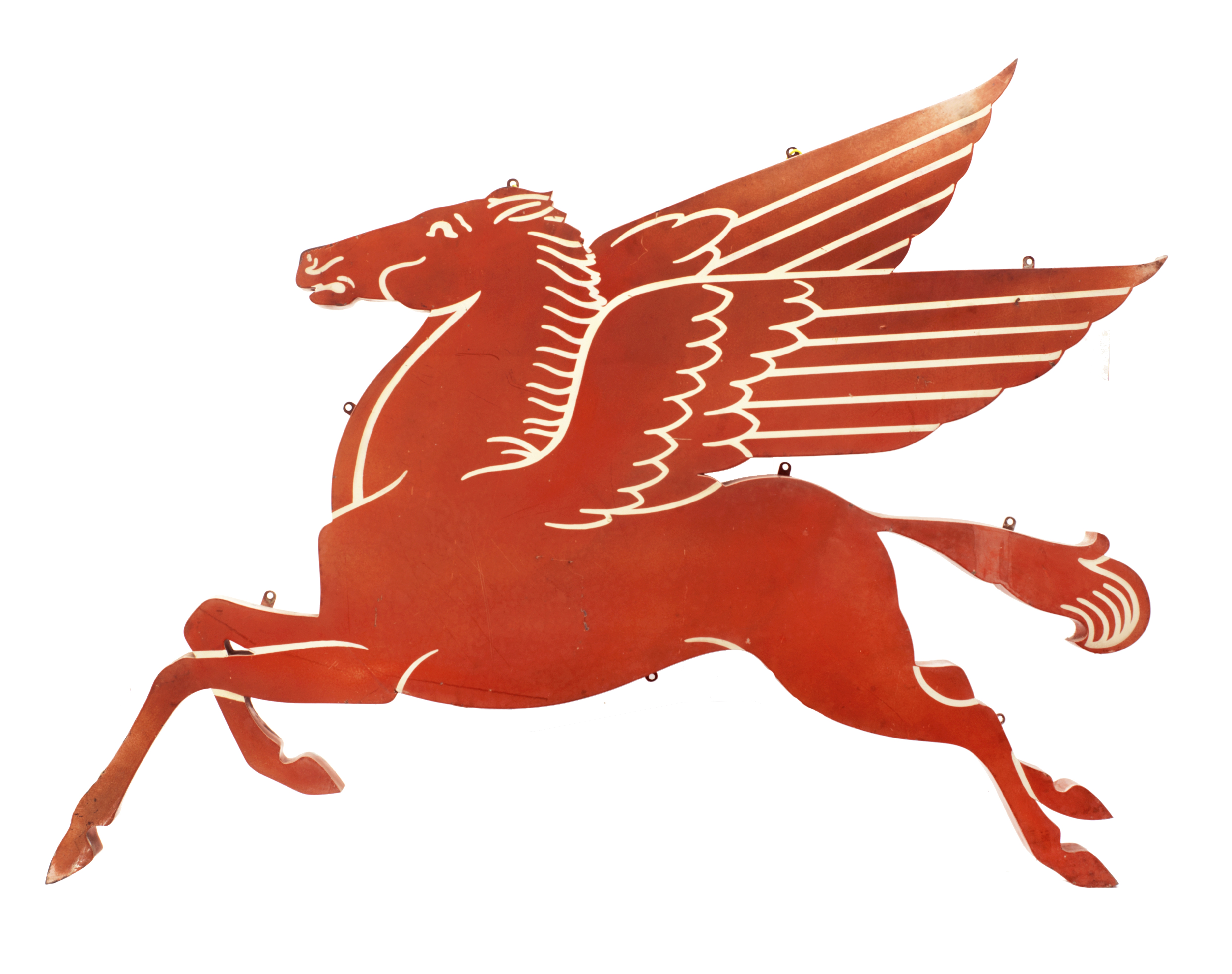 A rare Mobiloil 'Pegasus' garage wall sign, American,