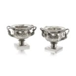 A pair of George IV silver 'Warwick Vase' wine coolers Paul Storr, London 1821 (2)