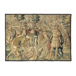 A IMPRESSIVE AND VIBRANT MYTHICAL FLEMISH TAPESTRY SHOWING A SCENE FROM THE AENEID, early to mid ...