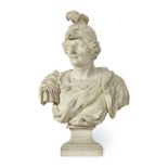 Italian School, early 18th century: A carved marble bust of Mars possibly attributable to Giovann...