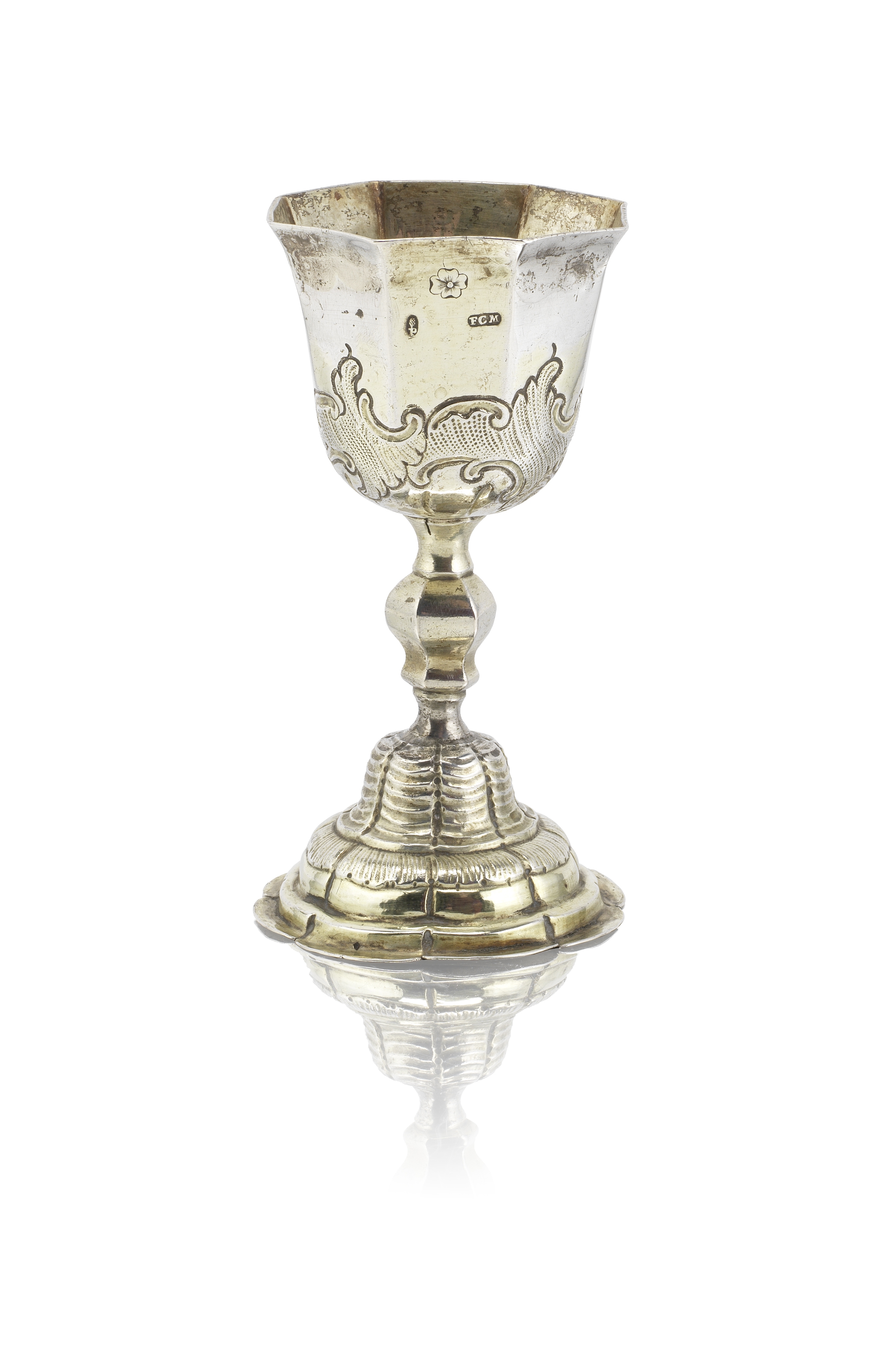 An 18th century German silver-gilt Kiddush cup Franz Christoph Mederle, Augsburg 1761 - 1763