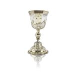 An 18th century German silver-gilt Kiddush cup Franz Christoph Mederle, Augsburg 1761 - 1763