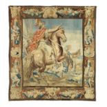 A Flemish 17th century historical tapestry possibly Van Maelsack Atelier Bruxelles depicting the...