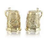 Two George III silver-gilt tankards William Elliott, London 1815 / 1816 (2)