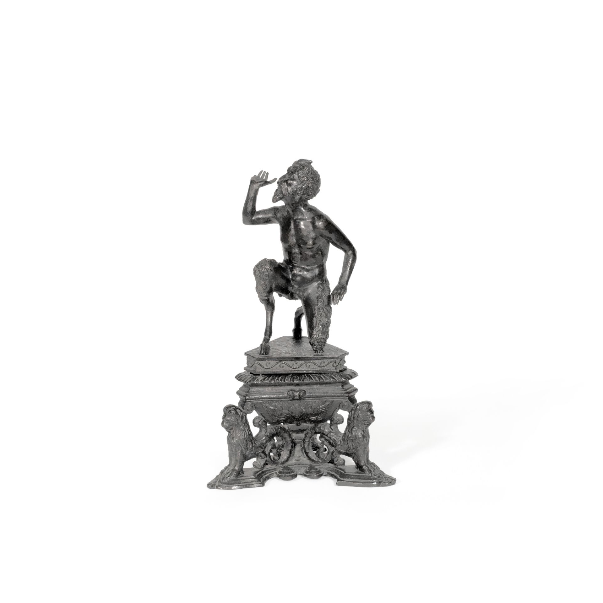 Workshop of Severo Calzetta da Ravenna (active 1496 -1543): A Paduan patinated bronze figural ink...