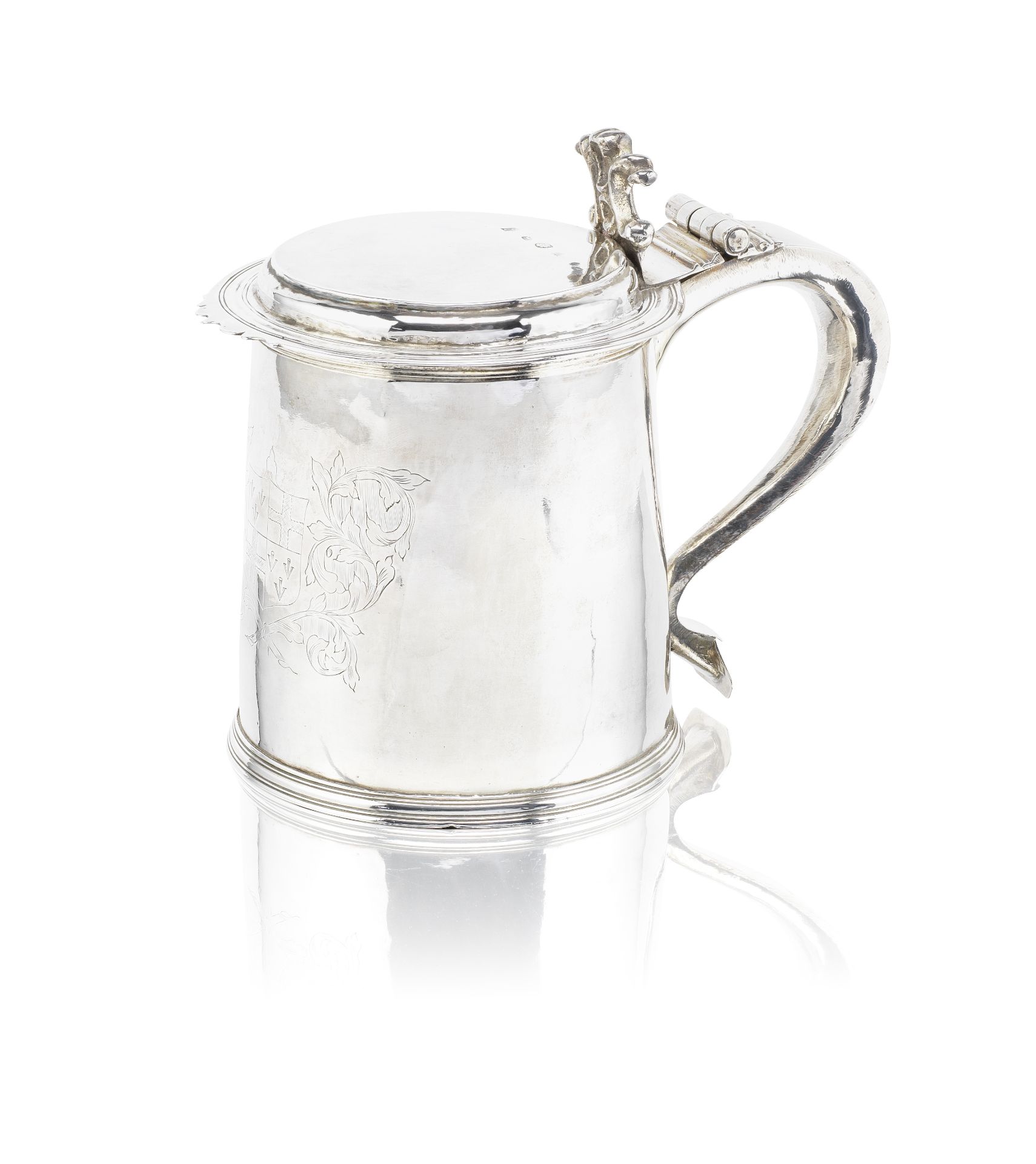 A Charles II silver tankard maker's mark 'TC' conjoined, probably Thomas Cory (see Mitchell page ...