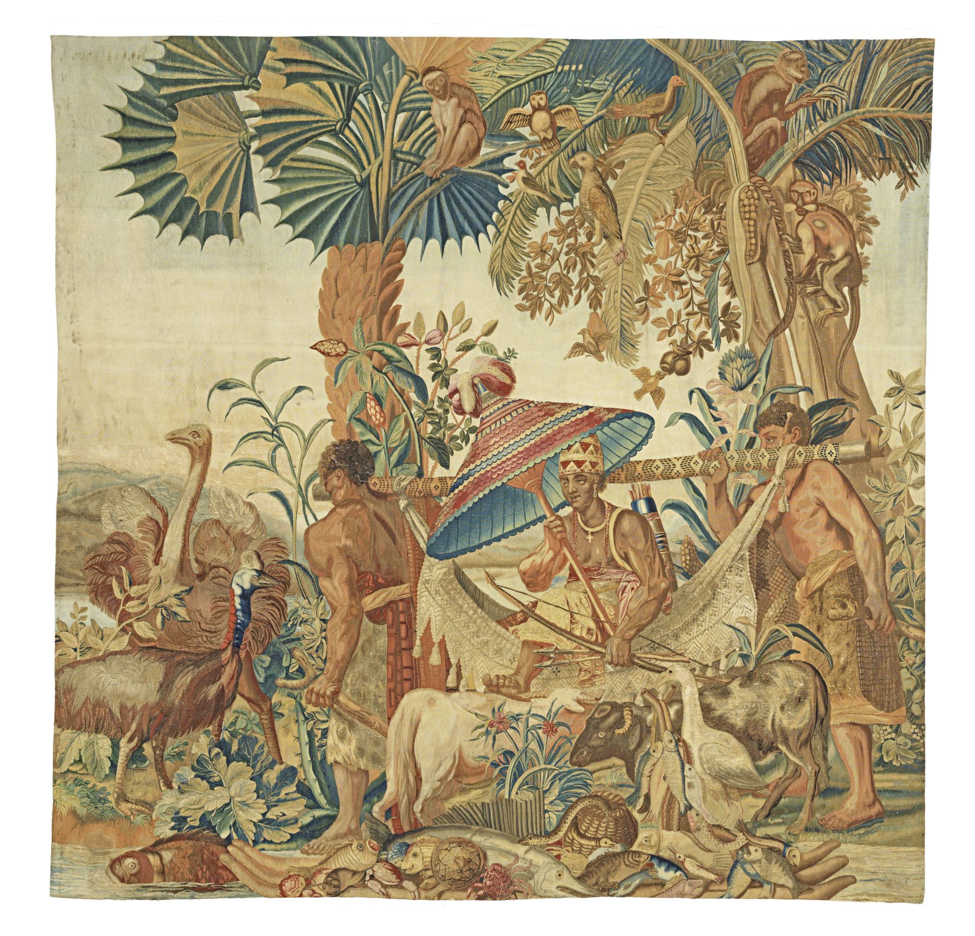 A French second quarter 18th century tapestry 271cm x 264cm