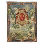 An impressive Flemish, 18th century armorial tapestry de Vos Workshop, Brussels, manufactured by ...