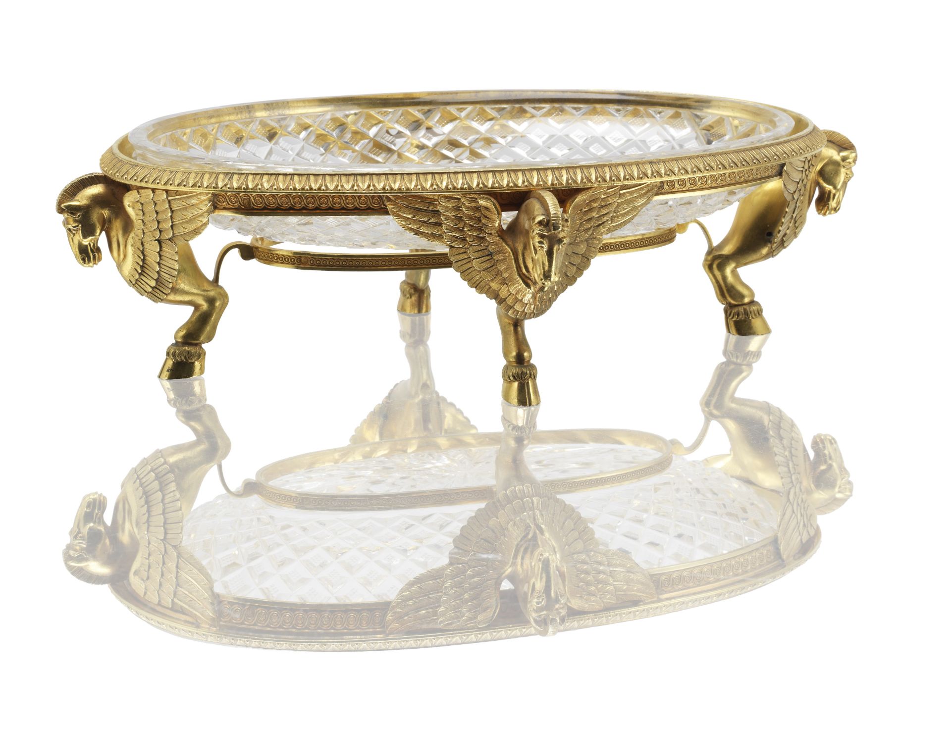 A set of four French silver-gilt and cut-glass dishes Jean-Charles Cahier, Paris 1819 - 1838 (4)