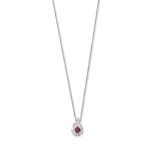 GRAFF: RUBY AND DIAMOND FLAME PENDANT