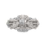 DIAMOND DOUBLE CLIP BROOCH, CIRCA 1935