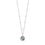 GRAFF: DIAMOND AND EMERALD 'DIAMOND ON DIAMOND' PENDANT