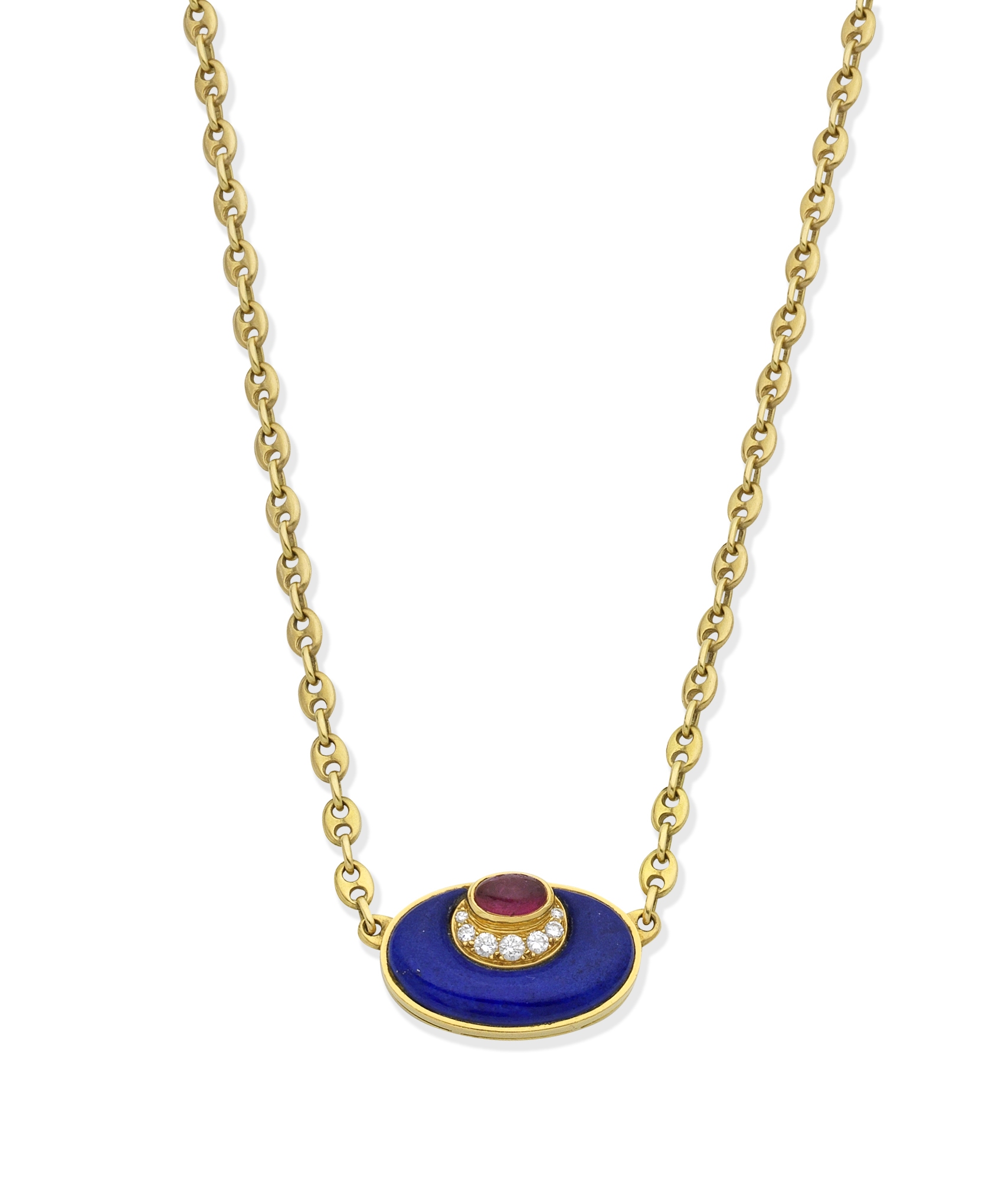 BULGARI: GEM-SET AND DIAMOND PENDANT/NECKLACE