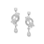 GRAFF: DIAMOND 'ROSETTE' PENDENT EARRINGS