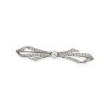 EARLY 20TH CENTURY DIAMOND BOW BROOCH