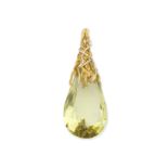 ARTHUR KING: GREEN QUARTZ PENDANT, CIRCA 1975