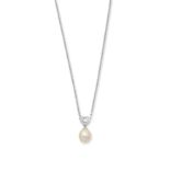 GRAFF: CULTURED PEARL AND DIAMOND PENDANT