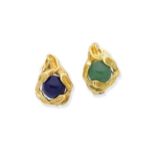 DE VROOMEN: INTERCHANGEABLE GEM-SET EARRINGS (9) (partially illustrated)