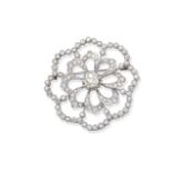 DIAMOND FLOWER BROOCH