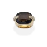 POMELLATO: SMOKEY QUARTZ AND DIAMOND DRESS RING