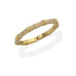 CARTIER: DIAMOND 'BAMBOO' BANGLE