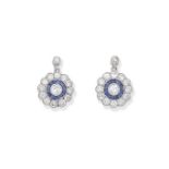 SAPPHIRE AND DIAMOND EARRINGS