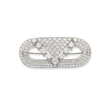 ART DECO DIAMOND BROOCH,