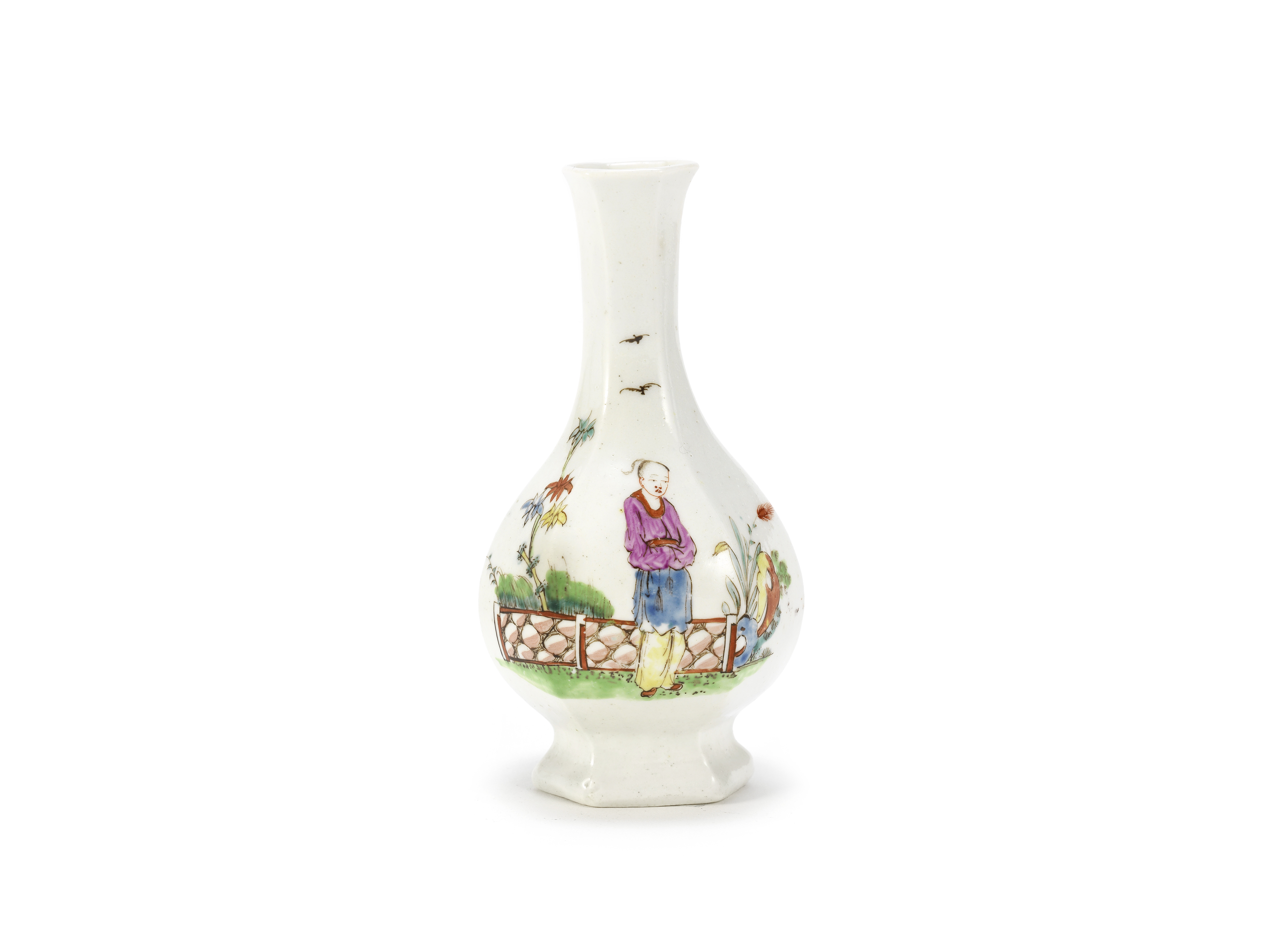 A Worcester bottle vase, circa 1753-54