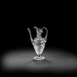 An unusual Stourbridge engraved spouted ewer, circa 1880