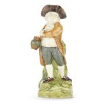 A Prattware 'Hearty Good Fellow' Toby Jug, circa 1800