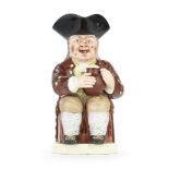 An exceptionally large Hollins Toby Jug, circa 1815-20,