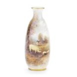 A Royal Worcester vase by Harry Davis, dated 1925
