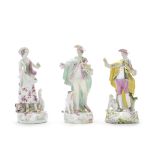 Four Derby figures, circa 1765-70