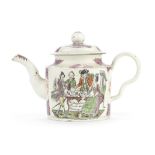 A William Greatbatch creamware teapot and cover, circa 1770-82