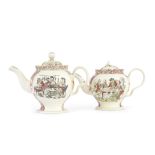 Two William Greatbatch creamware teapots and covers, circa 1770-82