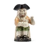 A very rare inscribed and bearded Toby Jug, circa 1800