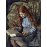 Patricia Preece (1894-1966) and Dorothy Hepworth (1894-1978) Girl Reading (Painted in 1953)