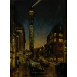 Terence Cuneo (British, 1907-1996) The Post Office Tower from Clipstone Street