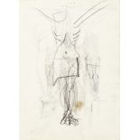 Graham Sutherland O.M. (British, 1903-1980) Crucifixion (with a further chalk drawing of the leg...