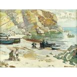 Hurst Balmford (British, 1871-1950) Cadgwith on the Beach