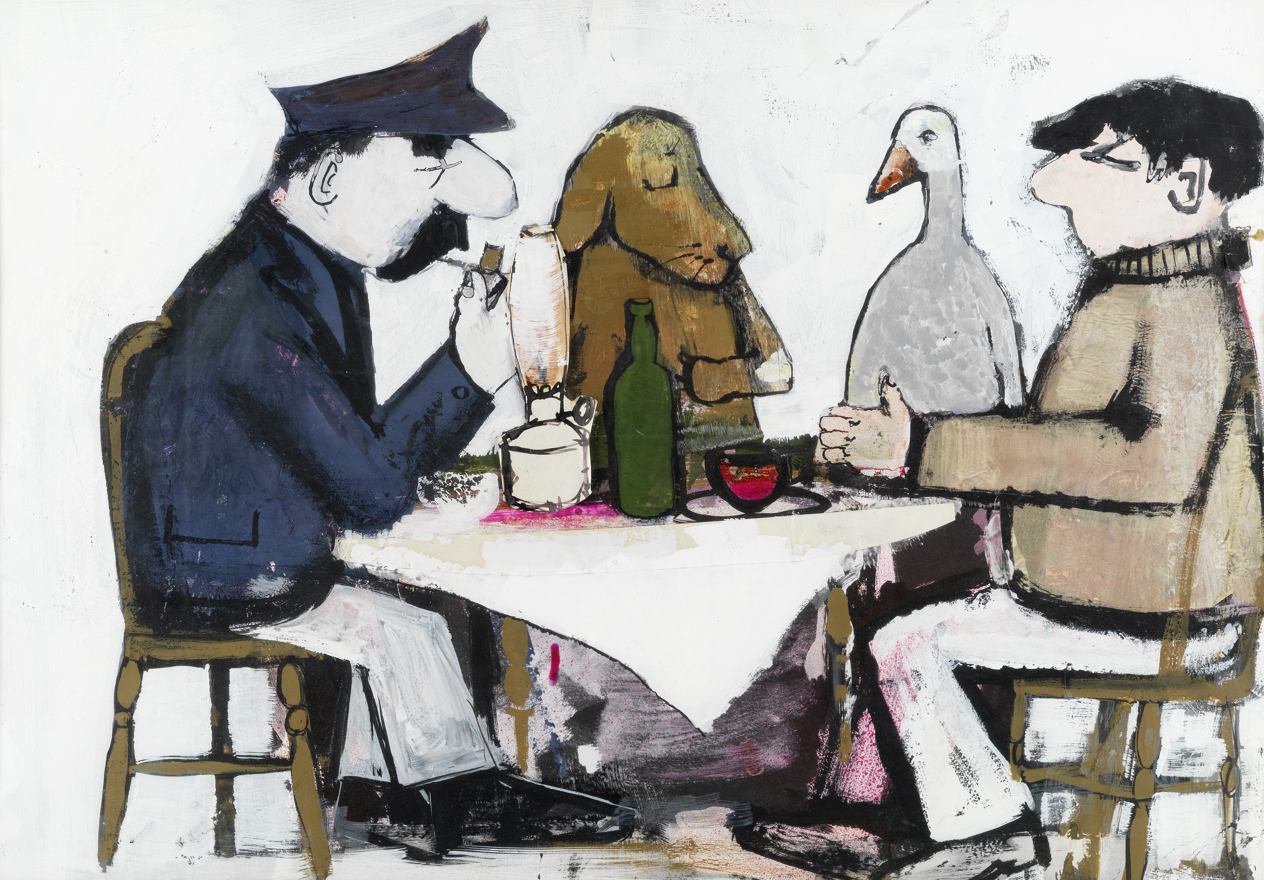 John Burningham (British, 1936-2019) Borka: The Adventures of a Goose With No Feathers (Painted c...