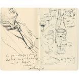MUNNINGS (ALFRED) Sketch, in black ink, signed ('A.J. Munnings') and inscribed with lines from Ke...