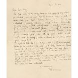 LAWRENCE (T.E.) Three autograph letters signed ('T E Lawrence') to Lieutenant Colonel Sir Henry M...