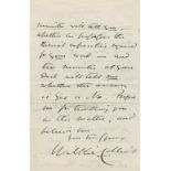 COLLINS (WILKIE) Autograph letter signed ('Wilkie Collins') to Mark Lemon, 1 April 1870 and anoth...