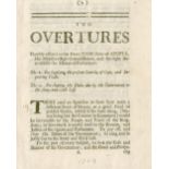 SCOTLAND - BANKING [LAW (JOHN, attributed to)] Two Overtures Humbly Offered to His Grace John Duk...