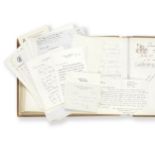 DRINKWATER - Collection of autograph letters, signed menus, photographs and other ephemera, assem...
