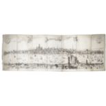 LONDON - PANORAMA [VISSCHER (CLAES JANSZ)] 'London', panoramic view of London from Whitehall to S...