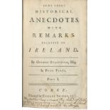 IRELAND - ECONOMICS STACPOOLE (GEORGE) Historical Anecdotes with Remarks, Relative to Ireland... ...