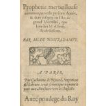 NOSTRADAMUS Prophetie merveilleuse commen&#231;ant ceste presente ann&#233;e, & dure iusques en l...