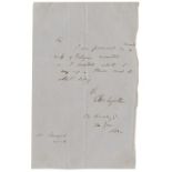 ALBUM - SIGNATURES Nineteenth century album of over 150 cut signatures, and some autograph letter...